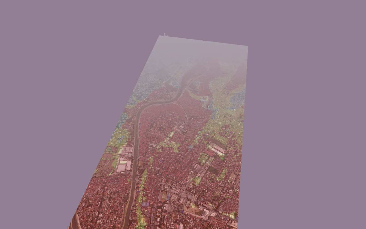 Marikina flood landscape rendered at building scale